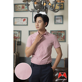 Sơ mi nam KOSMAN ngắn tay vải sợi tre, dáng slimfit SD.1116