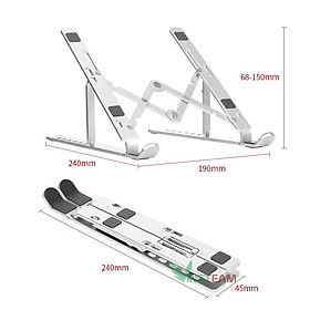 Mua Giá Đỡ Laptop có thể gập lại chất liệu hợp kim nhôm cao cấp điều chỉnh góc độ Tương Thích cho MacBook Pro/Air