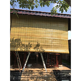 Mua Mành tre cật cạo vỏ cao sơn pu màu tự nhiên  cấp dùng che mưa nắng rộng 1m50 cao xuống 2m50