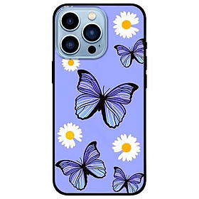 Ốp lưng dành cho Iphone 13 Mini - Iphone 13 - Iphone 13 Pro -  Iphone 13 Pro Max - Bướm Và Hoạ Cúc