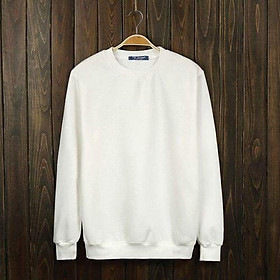 Áo Sweater Nam Nữ | Nỉ Bông Trắng  Trơn Thời Trang Cao Cấp