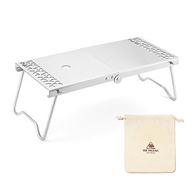 Stainless Steel Outdoor Camping Table Lightweight Folding Table Mini Picnic Table with Carrying Bag