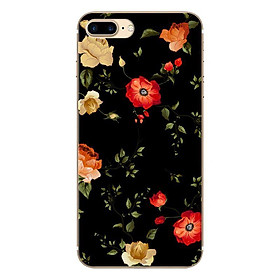 Ốp Lưng Dành Cho iPhone 7 Plus / 8 Plus Họa Tiết Hoa Hồng Nền Đen