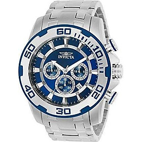 Invicta Men's Pro Diver Quartz Watch with Stainless-Steel Strap, Silver, 26 (Model: 22319)