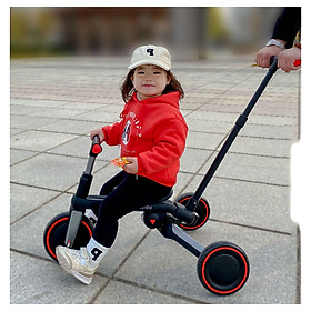 Xe đạp 3 bánh, xe chòi chân, xe trượt Uonibaby 5in1 2023, ngồi điều chỉnh 4 cấp cho trẻ 1-5 tuổi kèm tay đẩy sau nâng hạ