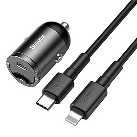 Tẩu Cốc sạc nhanh 30W PD/QC 3.0 dùng cho xe hơi ( Type-C to lightning , PPS/PD/QC3.0 Quick Charge) Baseus - Hàng chính hãng