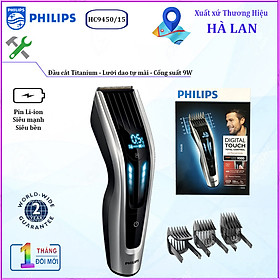 Tông đơ cắt tóc cao cấp nhãn hiệu Philips HC9450/15 công nghệ DualCut tích hợp 2 lưỡi cắt - Hàng Nhập Khẩu