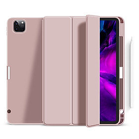 Bao Da Case Cover Dành Cho iPad Pro 11 inch (2020) / iPad Air 4 (10.9 inch) / iPad Pro 12.9 inch (2020) Có Khe Cắm Apple Pencil - Hàng Chính Hãng Meliya accessories - Hồng - iPad Air 4 (10.9 inch)