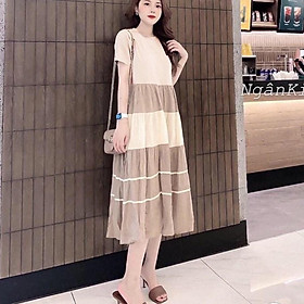 Váy bầu cao cấp siêu sangchất cotton mát mềm mịn thấm hút mồ hôi kết hợp chân confree size 43~70kg