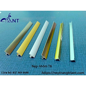 Mua Nẹp nhôm T8  nẹp sàn gỗ  nẹp PVC  nẹp T trang Trí  thanh dài 2m7  giá bán theo thanh