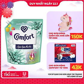 Nước Xả Làm Mềm Vải Comfort Chăm Sóc Chuyên Sâu Ngăn Ngừa Mùi Hôi Hương Tươi Mát túi 3.2L
