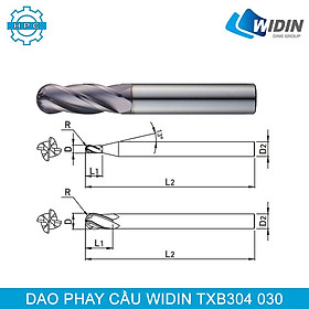 Dao phay cầu Widin TXB304 030