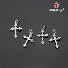 Charm bạc treo hình thánh giá họa tiết nổi - Ngọc Quý Gemstones