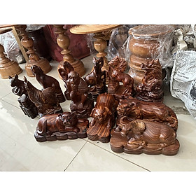 Mua Bộ 12 con giáp gỗ trắc cao cấp vân gỗ tự nhiên