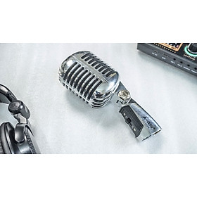 Mua Micro Ami DQ-55SH - Micro karaoke sân khấu phong cách vintage (cổ điển) - Mic có dây chuyên dùng cho phòng trà  karaoke  livestream  thu âm chuyên nghiệp - Quay video  MV ca nhạc cực đẹp - Kết nối được hầu hết các thiết bị âm thanh - Dynamic microphone