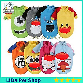 Áo nỉ hình cute dành cho chó mèo thú cưng - Lida Pet Shop