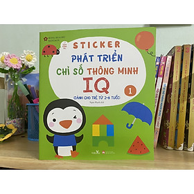 Sách - Sticker phát triển chỉ số thông minh IQ cho bé 2-6 tuổi tập 1