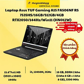 Mua Laptop Asus TUF Gaming A15 FA506NF R5 7535HS/16GB/512GB/4GB RTX2050/144Hz/Win11 (HN012W) - Hàng Chính Hãng