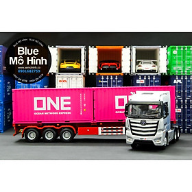 Xe mô hình container xe đầu kéo Mercedes Truck 132  Đen  Blue Mô Hình