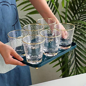 Bộ 6 cốc thuỷ tinh loe viền vàng cao cấp