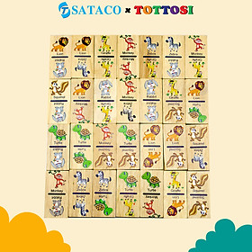 Domino thú, trái cây, cờ các nước đồ chơi bằng gỗ vô cùng đẹp và chất lượng