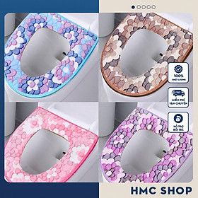 Mua Miếng lót bồn cầu hình hoa nỉ bông chống lạnh tiện dụng