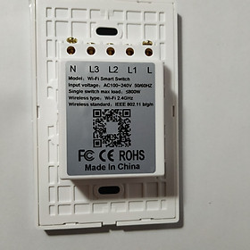 Công tắc cảm ứng wifi 3 nút màu trắng TUYA - Hàng Nhập Khẩu
