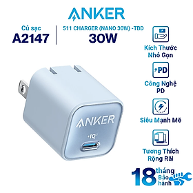 Adapter Sạc Anker 511 Charger Nano 3 30W 1 Cổng Type-C - ANKER A2147