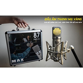 Mua Micro thu âm Max 87-Pro-II 48V livestream chuyên nghiệp - Condenser microphone - Dùng cho phòng thu  karaoke sân khấu