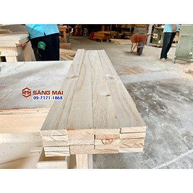  - Thanh gỗ thông dày 1cm x 4cm x dài 80cm + gia công láng mịn 4 mặt