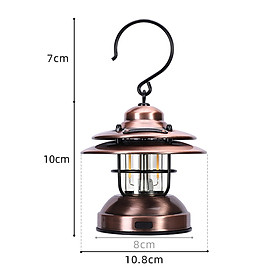 Đèn cắm trại CAMEL CROWN Ngoài trời tinh tế cắm trại ngoài trời ánh sáng cắm trại nhỏ di động USB pin đèn chùm cắm trại cổ điển ánh sáng lều cắm trại - Brown