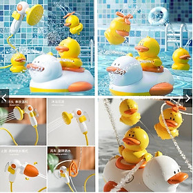 Đồ Chơi Vòi Tắm Con Vịt Hoa Sen Phun Nước, Vòi Đám Mây Ngôi Sao SuperBee Tắm Cho Bé Yêu