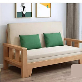 Mua Giường Gấp Gọn Thành Sofa  Giường Kéo 3 Cấp Độ Chất Liệu Gỗ Sồi Tự Nhiên 1 2m x1.92m  Khung Gỗ Chắc Chắn BH 12 tháng Tặng Đệm + Gối
