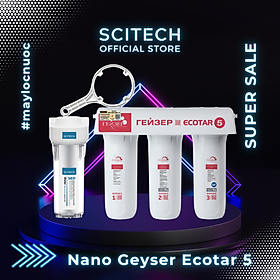 Mua Máy lọc nước Nano Geyser Ecotar 5 kèm bộ đơn lọc thô 10 inch by Scitech - Hàng chính hãng