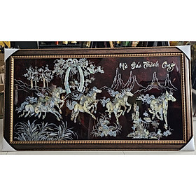 Mua  Giá rẻ nhất thị trường Tranh sơn mài mã đáo thành công cẩn ốc chìm cao cấp size 70x130 cm treo tường  trang trí nhà cửa