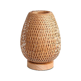 Bamboo Lampshade Accs Ornament Night Light for Bedroom Photography Bedside
