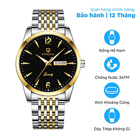 Đồng Hồ Nam PAGINI Dây Thép Không Gỉ Cao Cấp Kim Dạ Quang Sang Trọng