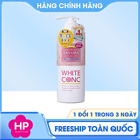 Sữa Tắm White Conc Sakura Cấp Ẩm Và Dưỡng Trắng Da White Conc Body Shampoo Cii Sakura 600mL