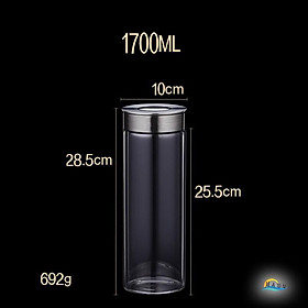 Mua Hộp Đựng Trà Cafe Đồ Khô Và Ngũ Cốc Thủy Tinh Có Nắp Inox Cao Cấp Đạt Chất Lượng Đức SSGP