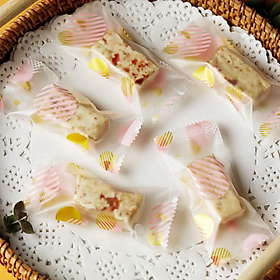 Mua Túi đựng bánh Cookie  túi đựng kẹo Nougat  vỏ kẹo Size 4*9 cm Tròn Hồng - túi hàn miệng