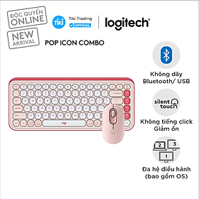 Mua Combo chuột và bàn phím Bluetooth Logitech POP ICON COMBO của Logitech - Hàng chính hãng