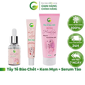 Combo Tẩy Tế Bào Chết Love Nature 100ML + Kem Mụn Love Nature 15G + Serum Tảo Biển Love Nature 15ML