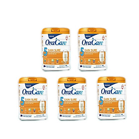 Combo 5 lon sữa OraCare Gain Sure lon 900g - Dinh dưỡng dành cho người gầy