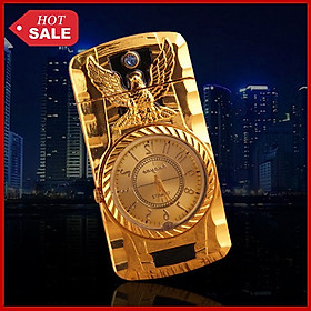 Mua Vỏ Hột Quẹt Bật Lửa khò 1 tia kiêm đồng hồ họa tiết đại bàng có led rgb đẹp độc lạ - dùng gas cao cấp ( giao màu ngẫu nhiên )