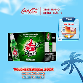 Lốc/Thùng 24 chai Nước Tăng Lực Giải Khát Thums Up Hương Kiwi 330ml x 24 Sale 6.6 Coca-Cola Official Store