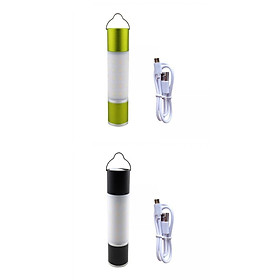 2Pcs Mini Flashlight USB Rechargeable for Camping Hiking