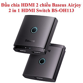 Hub đa năng chia cổng HDMI 2 chiều 2 in 1 Baseus Matrix HDMI Switcher CAHUB-BC0G m- Hàng chính hãng