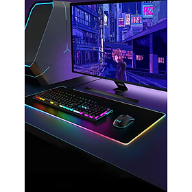 Mua Miếng lót chuột LED RGB pad chuột gaming chơi game deskpad cỡ lớn viền sáng led chống trượt nhiều chế độ siêu đẹp – Hàng chính hãng