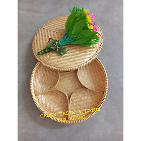 Mua Khay Bánh Mứt Tết Mây Tre Đan Mỹ Nghệ Cao Cấp  Chuẩn Đẹp-KMTMTDTLTK01