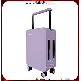 Vali cao cấp Macsim SMLV2301 cỡ 20 inch màu xám,màu đen, màu tím, màu trắng, màu xanh - Hàng loại 1 - Màu tím